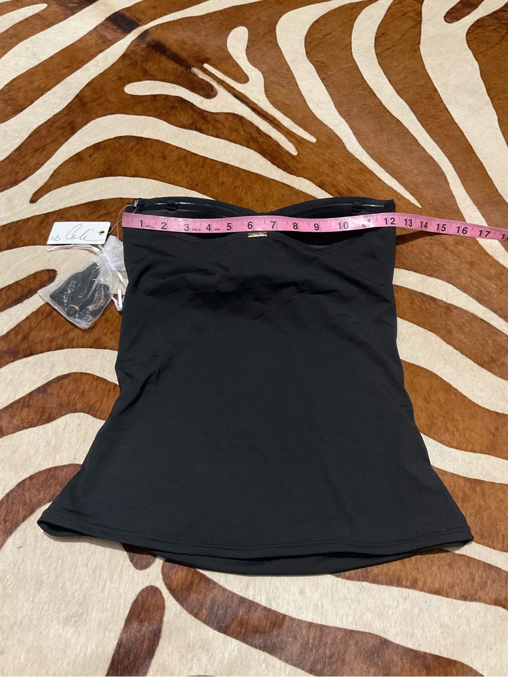 NEW Ann Cole Twist Front Bandeau Tankini Bandeaukini Swim Top Size XS - Picture 5 of 8